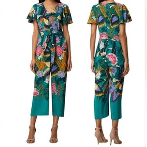 NWT Tahari Arthur S Levine Tropic Border Multicolor Jumpsuit size 18